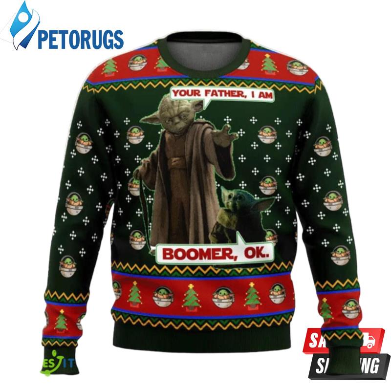 Christmas Yoda Boomer Ugly Christmas Sweaters