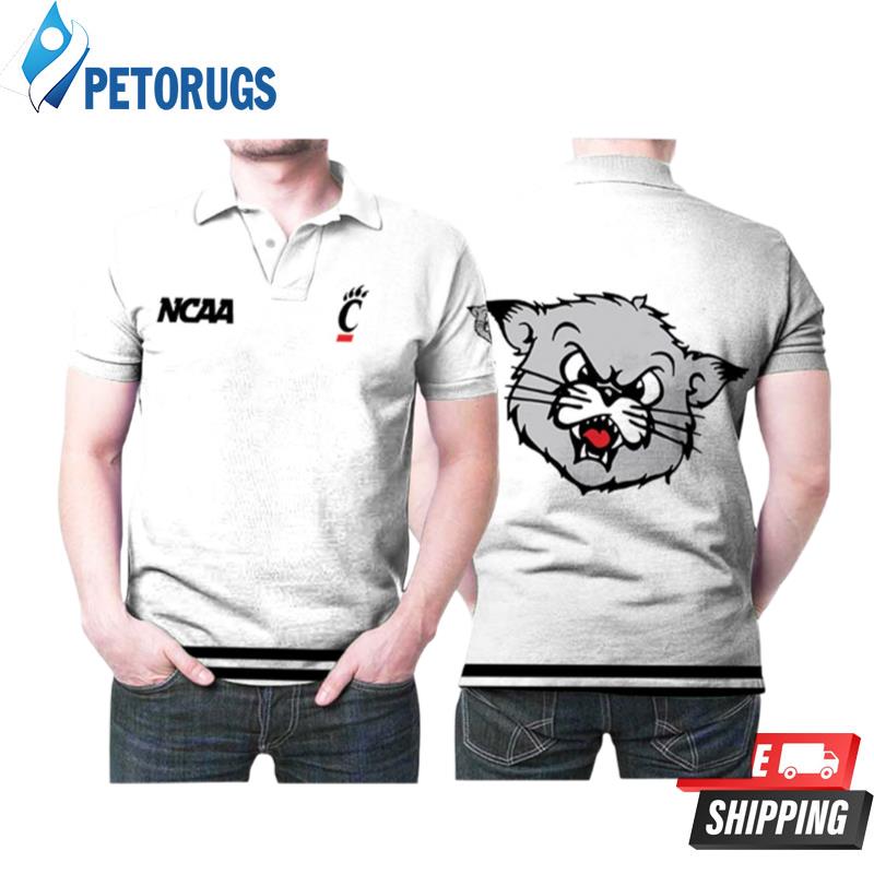 Cincinnati Bearcats Ncaa Classic White With Mascot Logo Gift For Cincinnati Bearcats Fans Polo Shirts