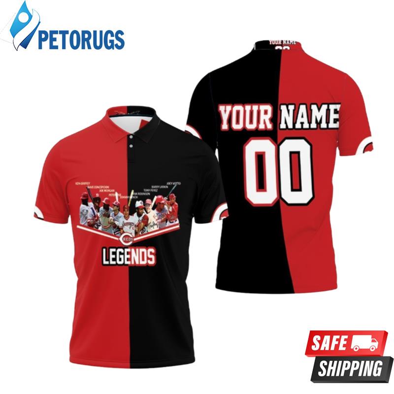 Cincinnati Reds Legends Signed Personalized Polo Shirts