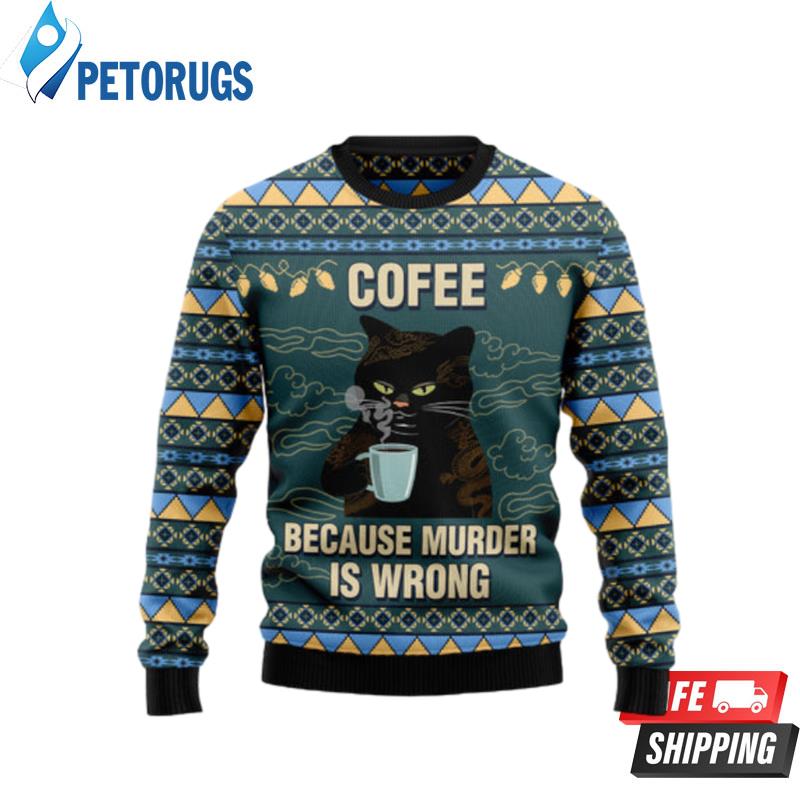 Coffee Cat Ugly Christmas Sweaters