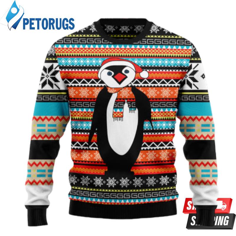 Colorful Pattern Penguin Ugly Christmas Sweaters