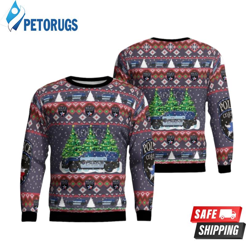 Corinth Texas Corinth Police Department Ugly Christmas Sweaters