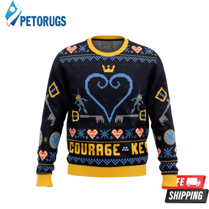 Courage is the Key Kingdom Hearts Ugly Christmas Sweaters