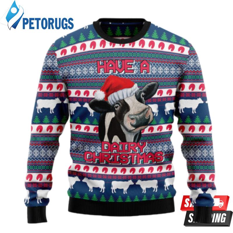 Cow Dairy Christmas Ugly Christmas Sweaters