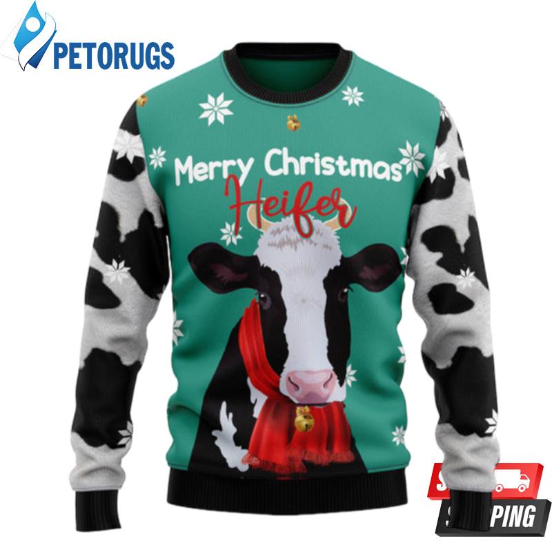 Cow Merry Christmas Heifer Ugly Christmas Sweaters