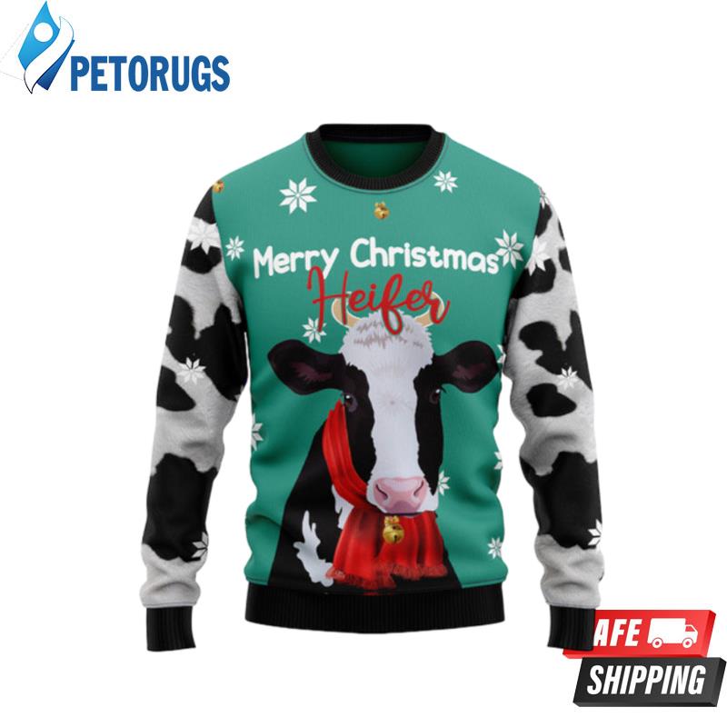 Cow Merry Christmas Heifer Ugly Christmas Sweaters