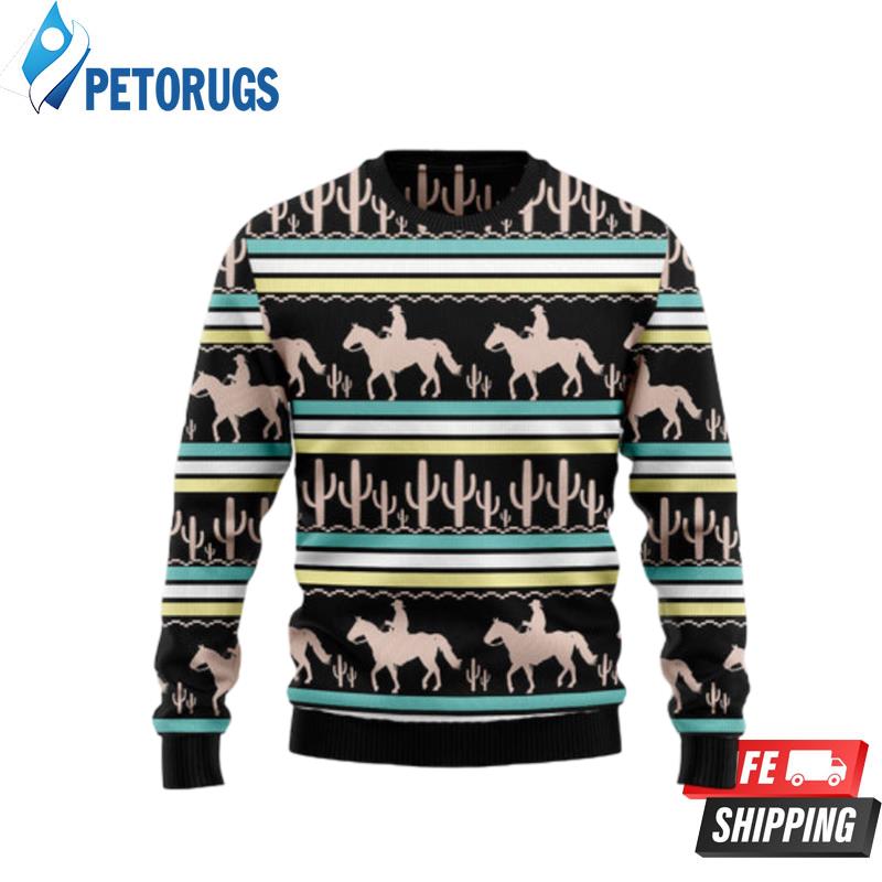 Cowboy Cactus Ugly Christmas Sweaters