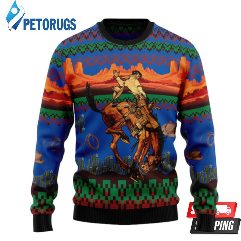 Cowboy Desert Ugly Christmas Sweaters