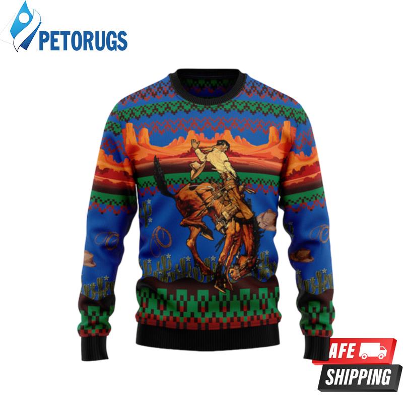 Cowboy Desert Ugly Christmas Sweaters