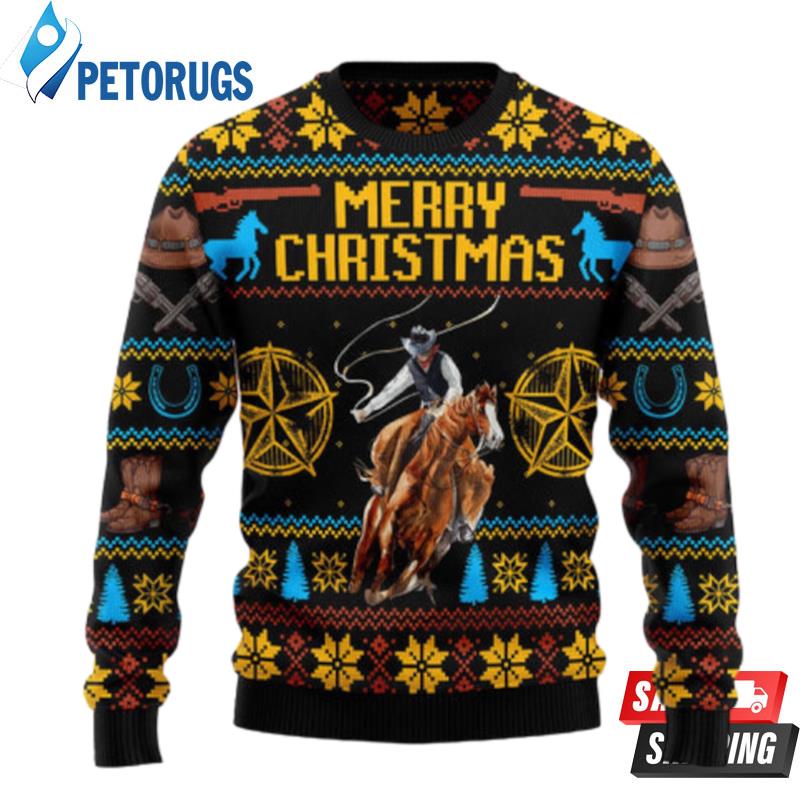 Cowboy Merry Christmas Ugly Christmas Sweaters