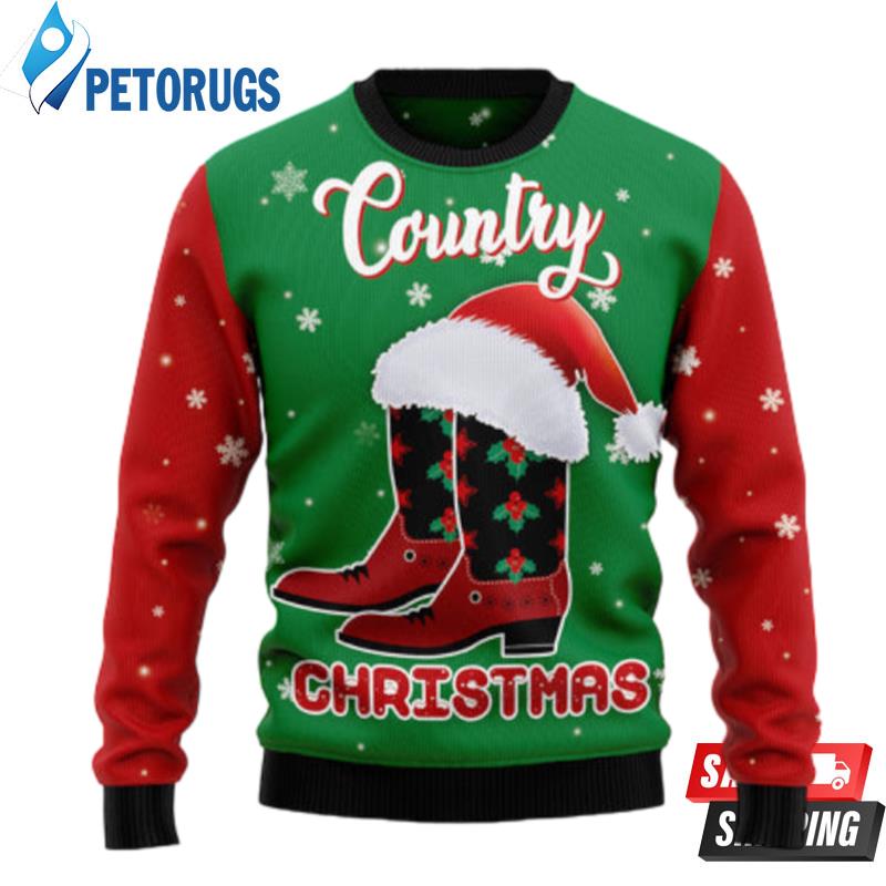 Cowgirl Country Christmas Ugly Christmas Sweaters