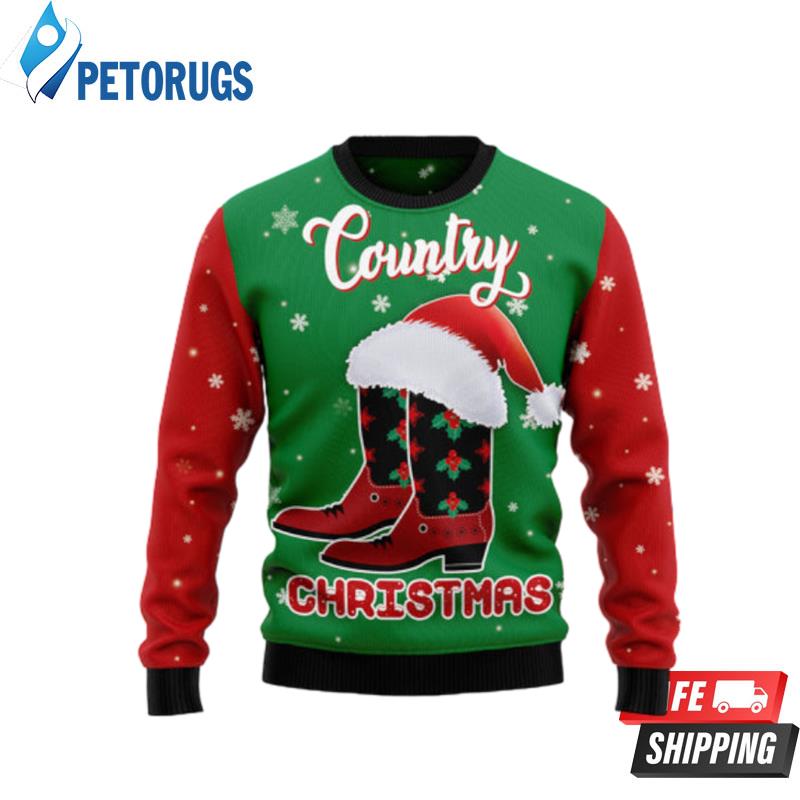 Cowgirl Country Christmas Ugly Christmas Sweaters