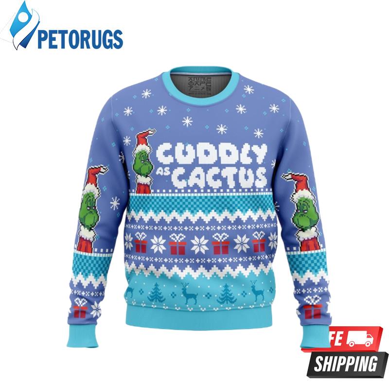 Cuddly as a Cactus Grinch Ugly Christmas Sweaters