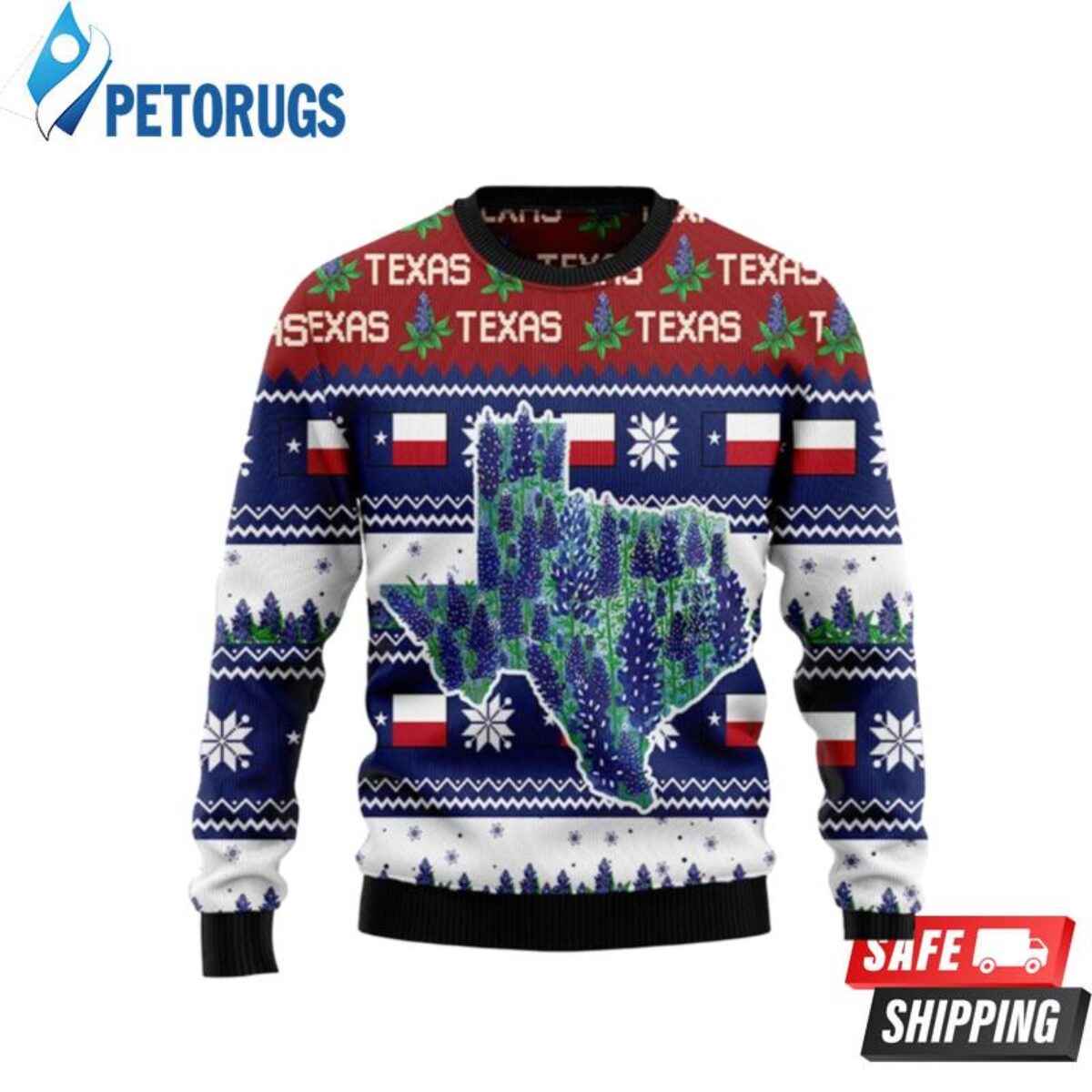 Houston Texans Football Team Logo Custom Name Christmas Gift All Over Print  Ugly Christmas Sweater