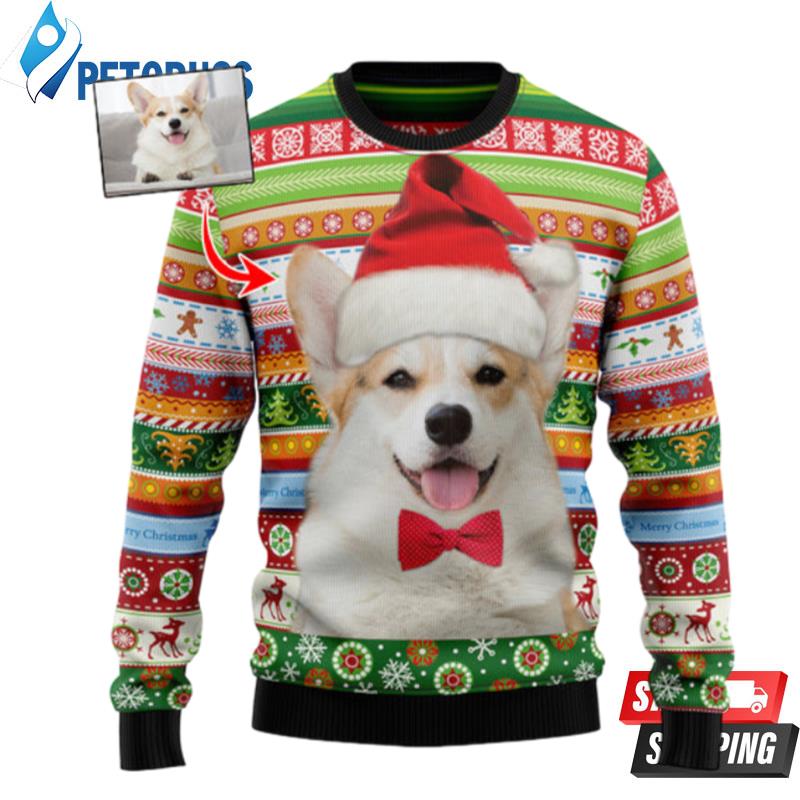 Custom Photo Dog Merry Christmas Ugly Christmas Sweaters