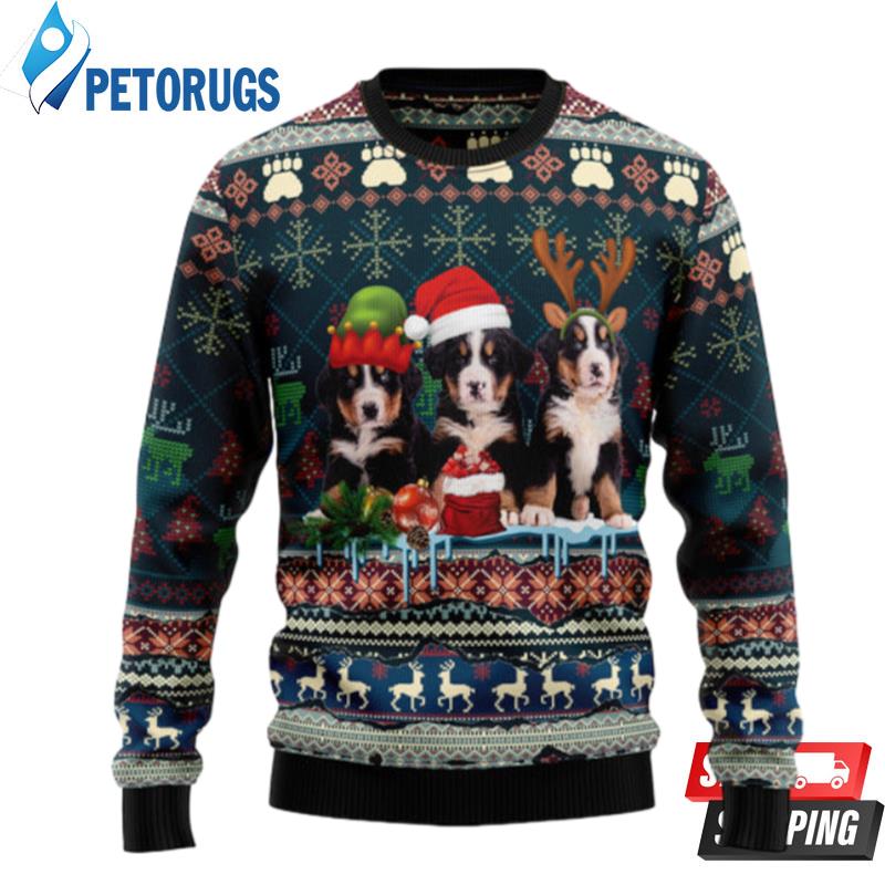 Cute Bernese Mountain Dog Christmas Ugly Christmas Sweaters
