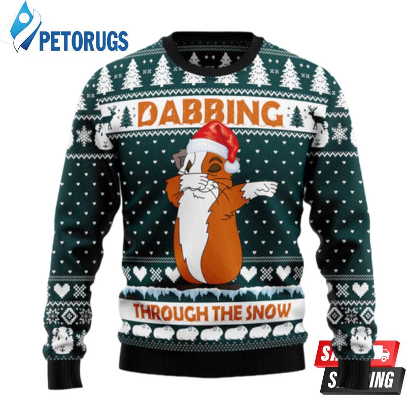 Dabbing Through The Snow Guinea Pig Ugly Christmas Sweaters