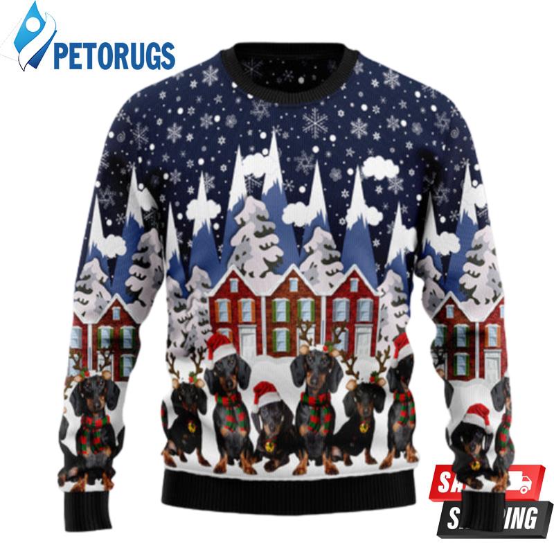 Dachshund Family Ugly Christmas Sweaters