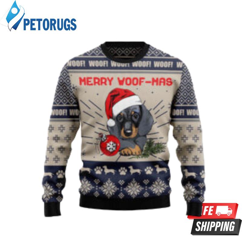 Dachshund Merry Woofmas Dachshund Lover Dog Ugly Christmas Sweaters