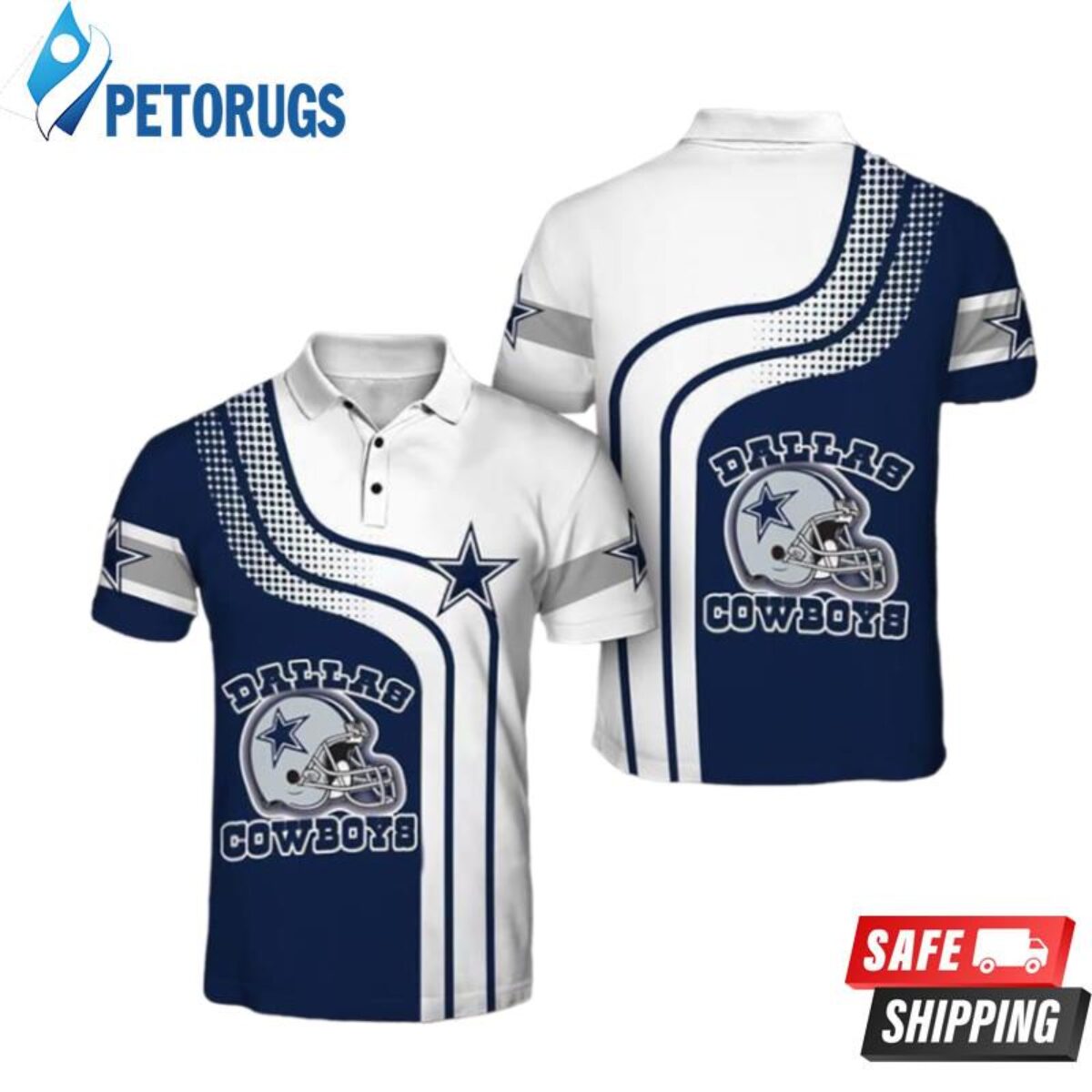 : Dallas Cowboys NFL Mens Legacy Pique Polo, Navy