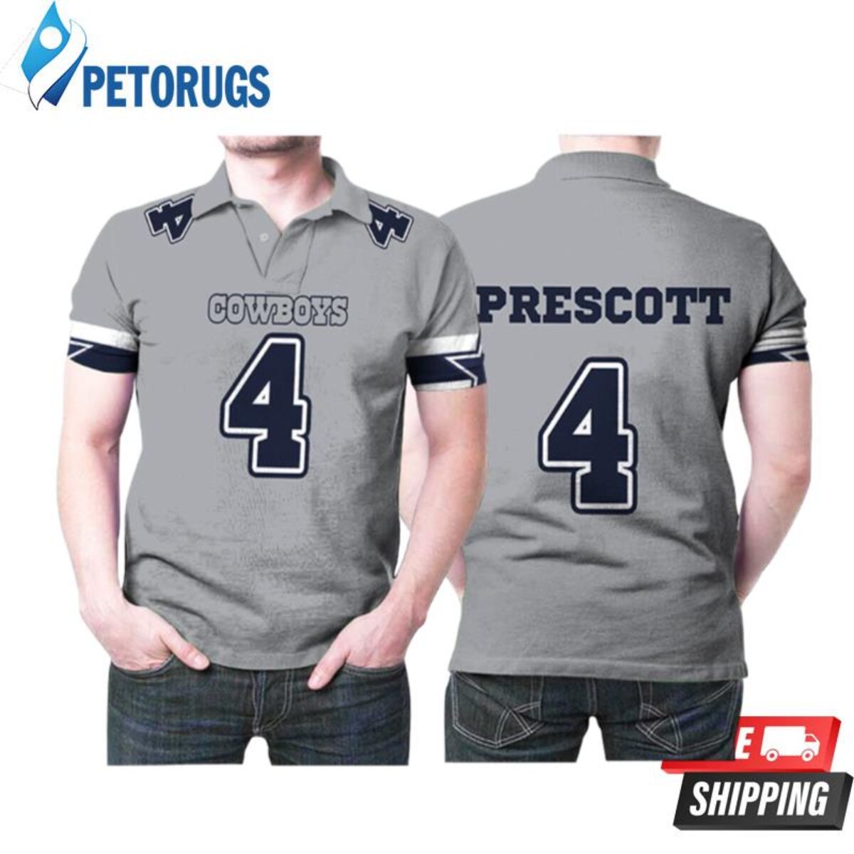 Dallas Cowboys Dak Prescott 4 Legend Player Nfl American Football Team  Style Gift For Cowboys Fans Dak Prescott Lovers Polo Shirts - Peto Rugs