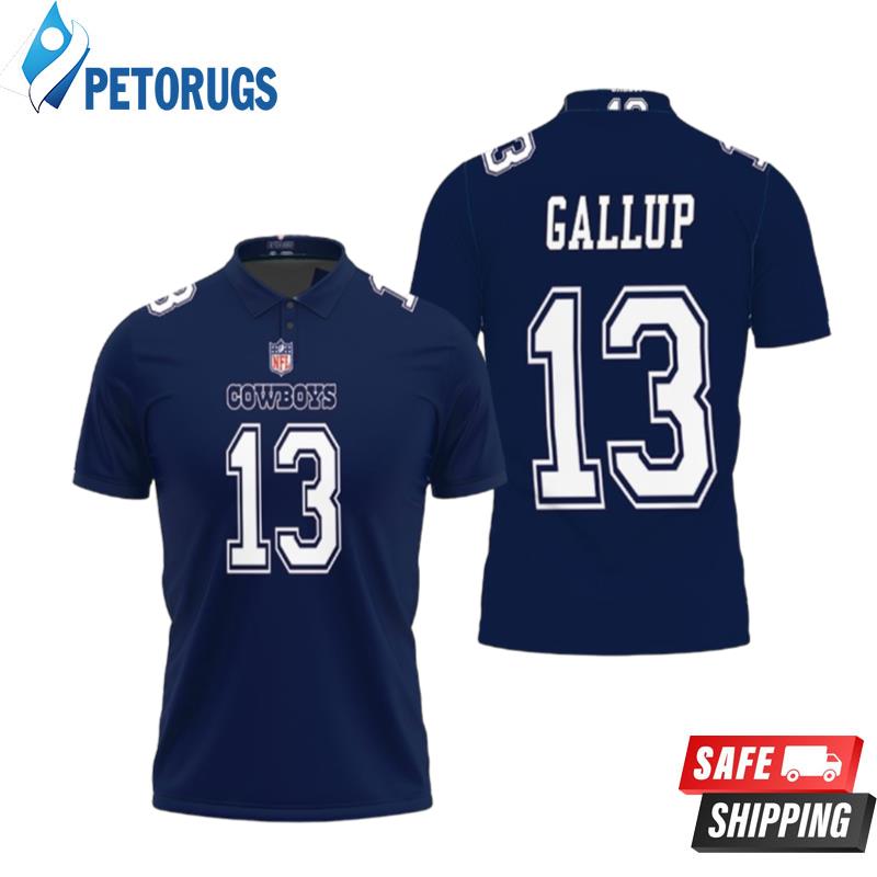 Dallas Cowboys Michael Gallup #13 Great Player Nfl American Football Game Navy 2019 Style Polo Shirts