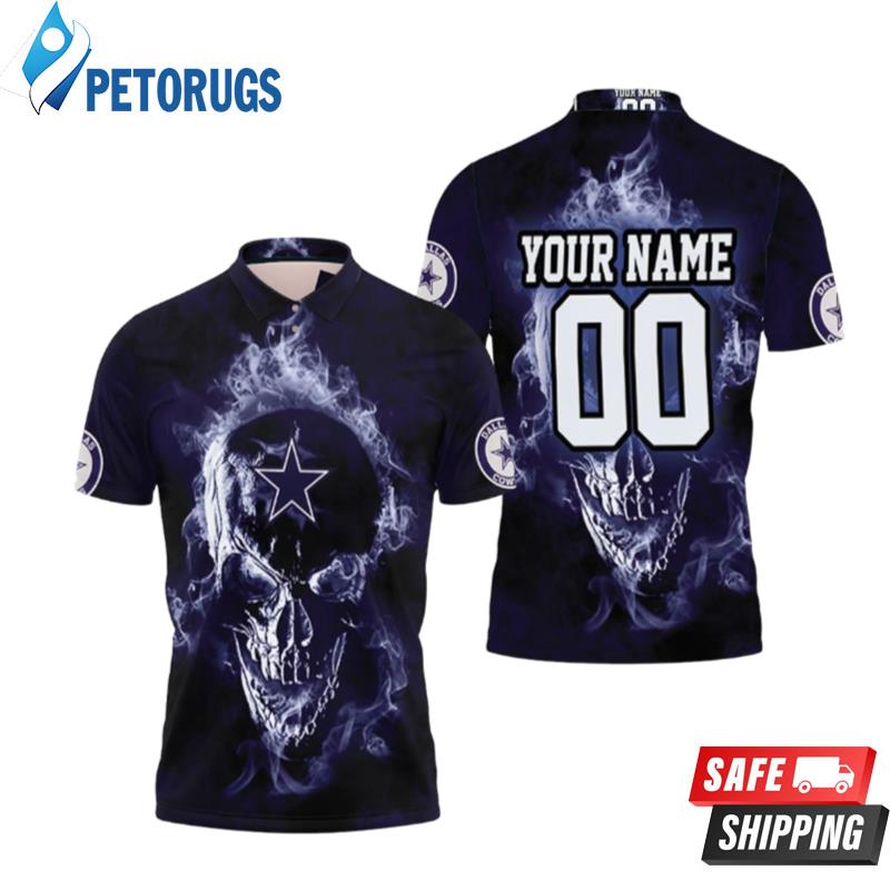Dallas Cowboys Skull Nfl Fan Personalized Polo Shirts