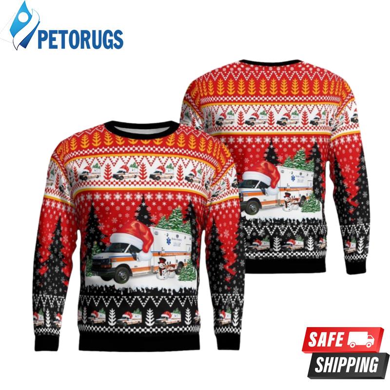 Danbury North Carolina Stokes County Ems Ugly Christmas Sweaters - Peto ...