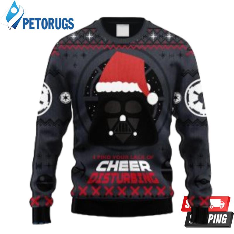 Dark Vader Cheer Disturbing Ugly Christmas Sweaters