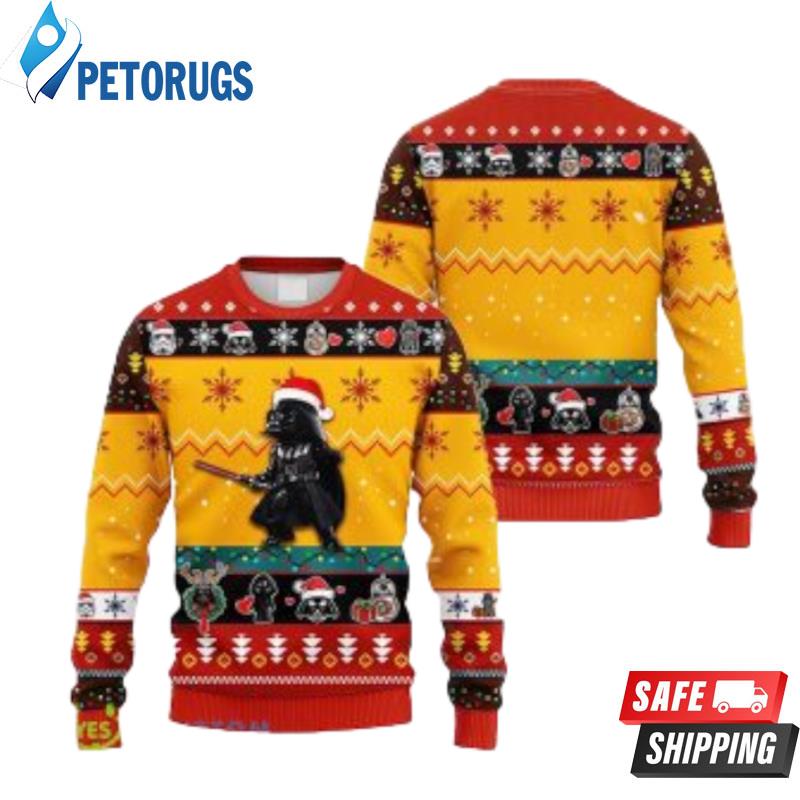 Dark Vader Christmas Light Ugly Christmas Sweaters
