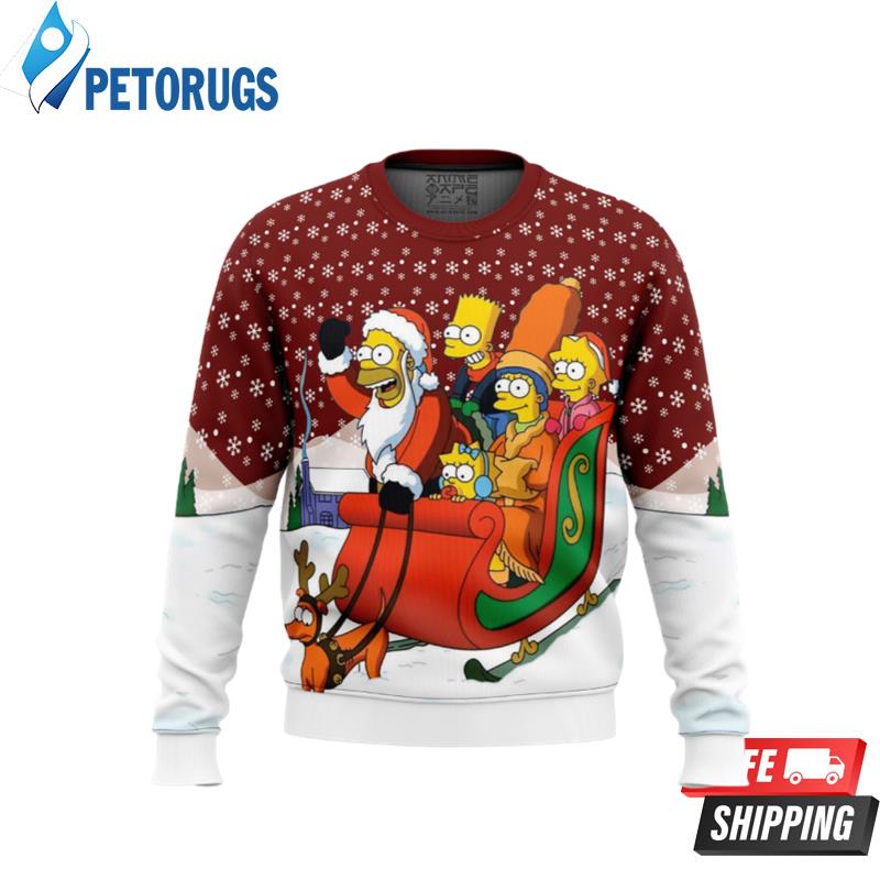 Dashing Through the Snow The Simpsons Ugly Christmas Sweaters