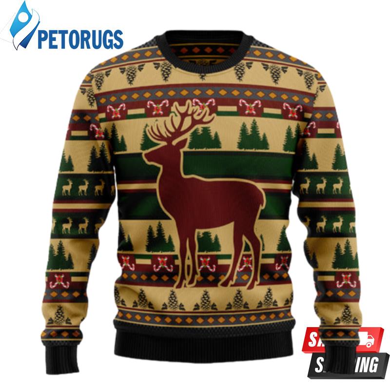 Deer Pattern Ugly Christmas Sweaters