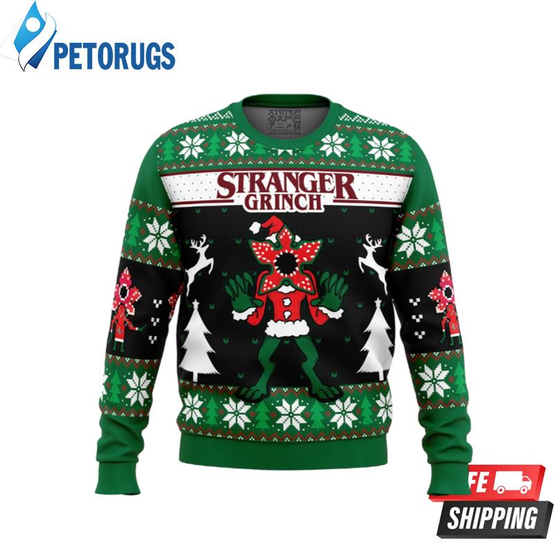 Demogorgon Stranger Grinch Stranger Things Ugly Christmas Sweaters