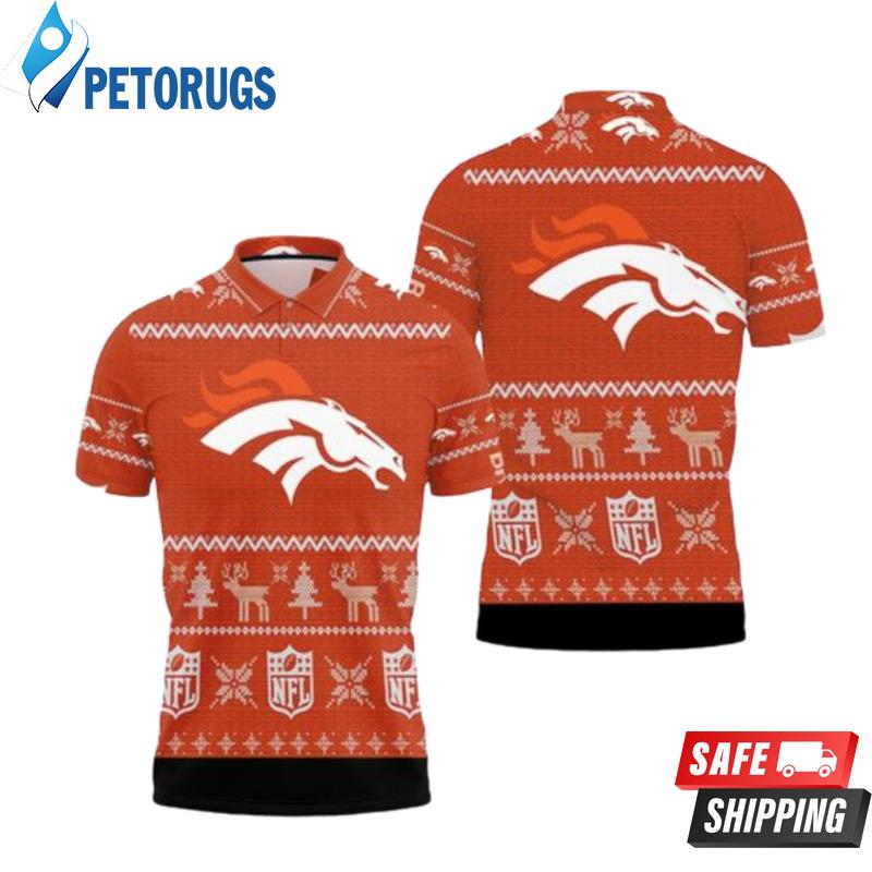 Denver Broncos Nfl Ugly Sweat Christmas Polo Shirts