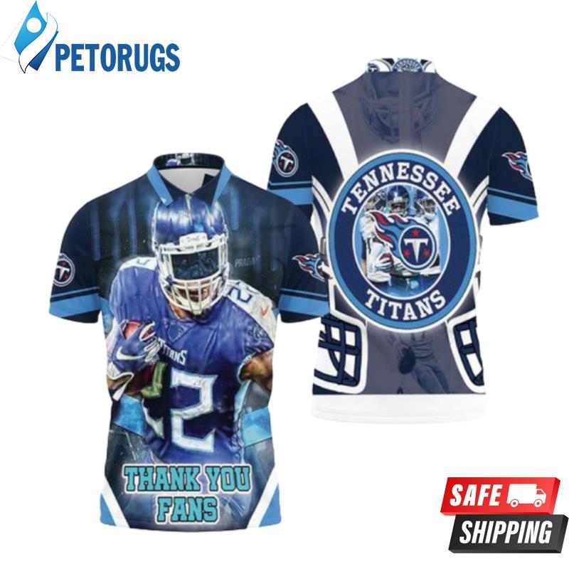 Derrick Henry #22 Thanks You Fan Tennessee Titans Afc South Division Champions Super Bowl 2021 Polo Shirts