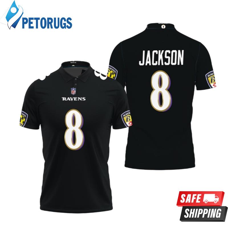 Design Baltimore Ravens Lamar Jackson #8 Great Player Nfl American Football  Game Black 2019 Polo Shirts - Peto Rugs