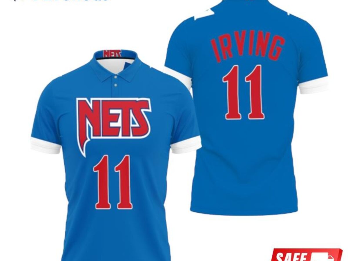 Design Brooklyn Nets Kyrie Irving 11 2020 Nba Blue Polo Shirts - Peto Rugs