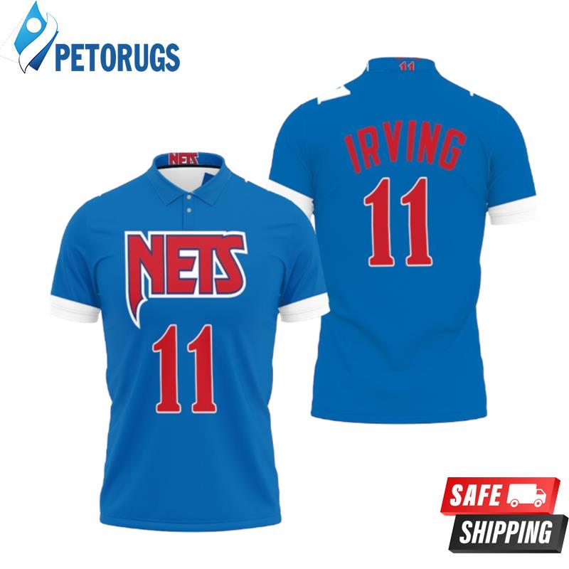 Design Brooklyn Nets Kyrie Irving 11 2020 Nba Blue Polo Shirts