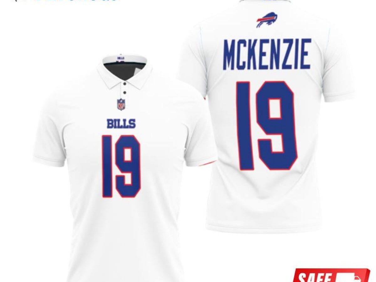 Design Buffalo Bills Isaiah Mckenzie #19 Nfl Great Player American Football  Team Game White Bills Fans Polo Shirts - Peto Rugs