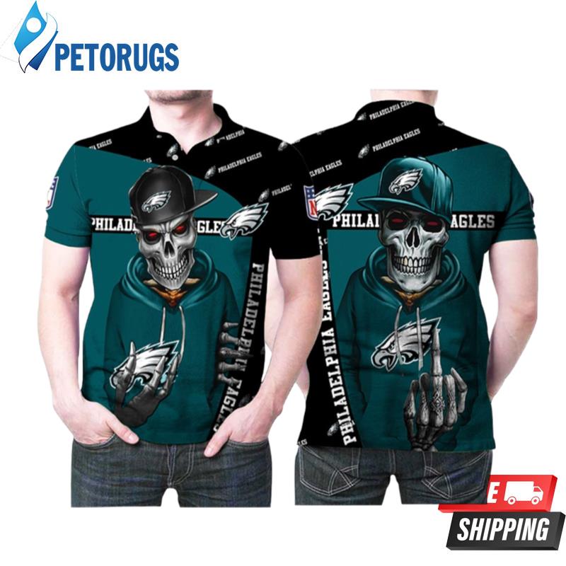 Design Philadelphia Eagles Hip Hop Skull Polo Shirts