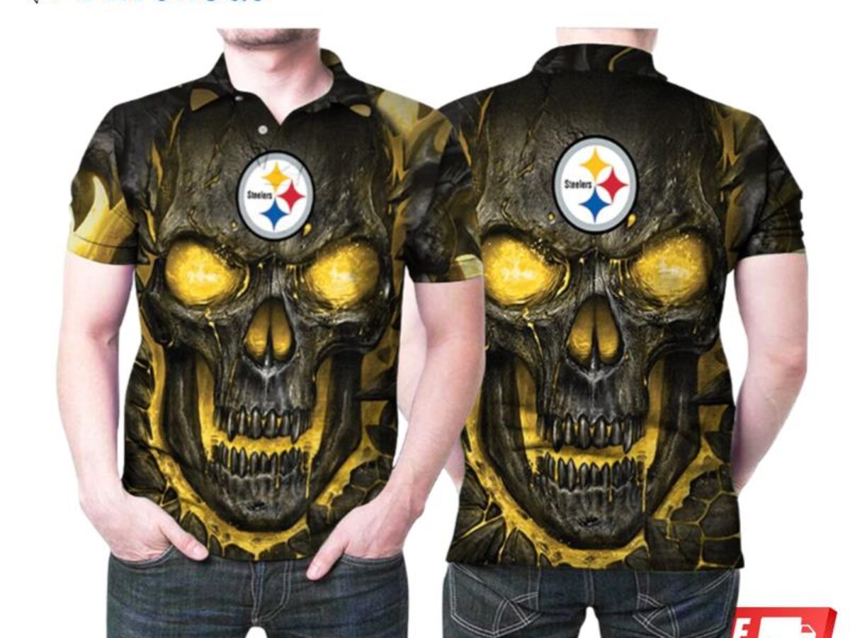 Steelers Hoodie 3D Floral Skull Pittsburgh Steelers Gift