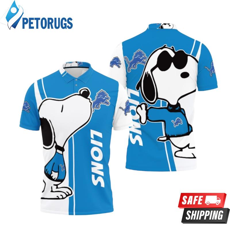 Detroit Lions Snoopy Lover Printed Polo Shirts