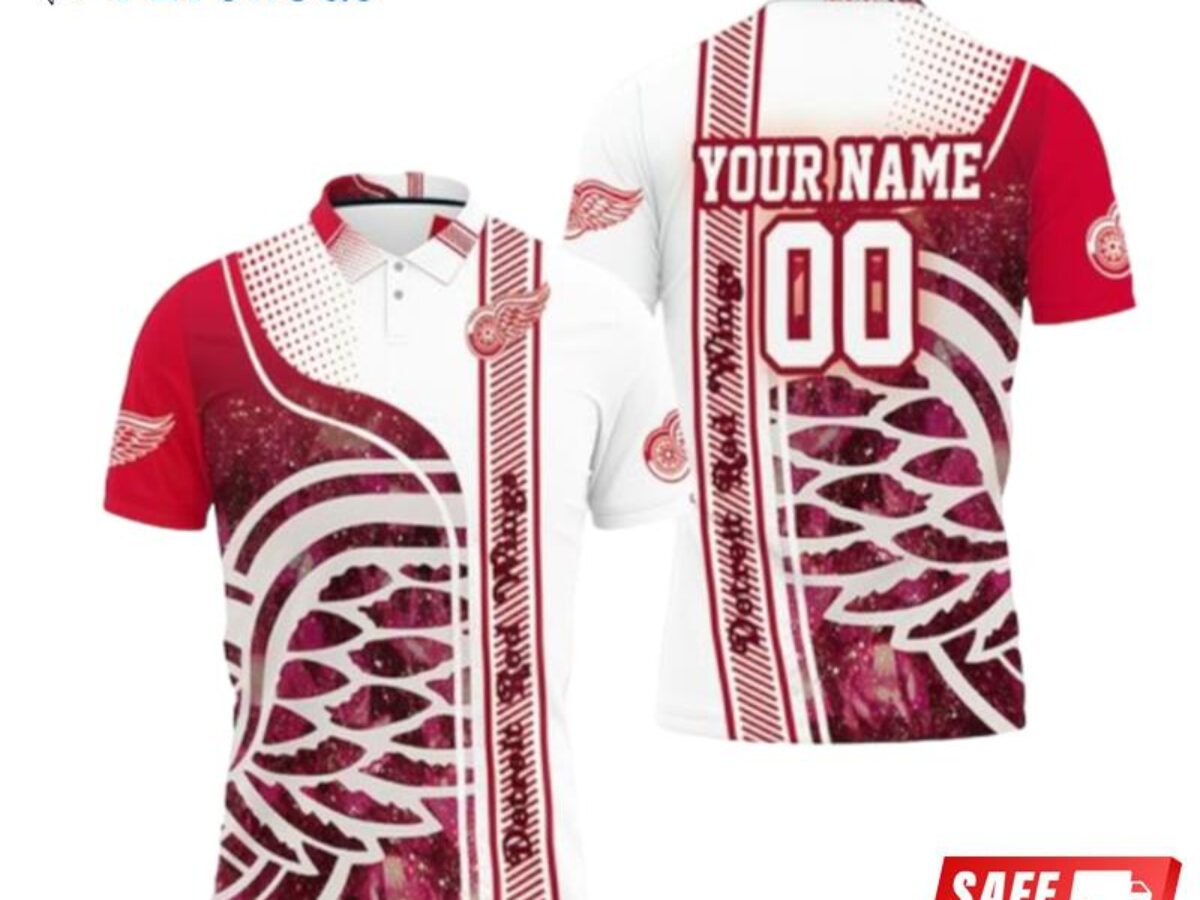 Personalized red best sale wings jersey