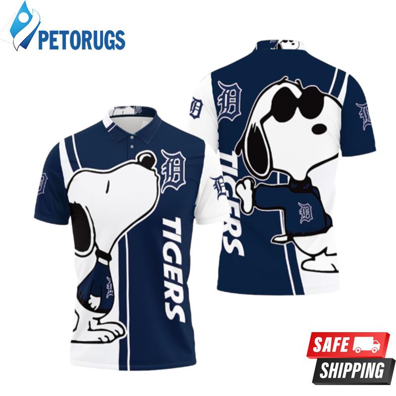 Detroit Tigers Snoopy Lover Printed Polo Shirts