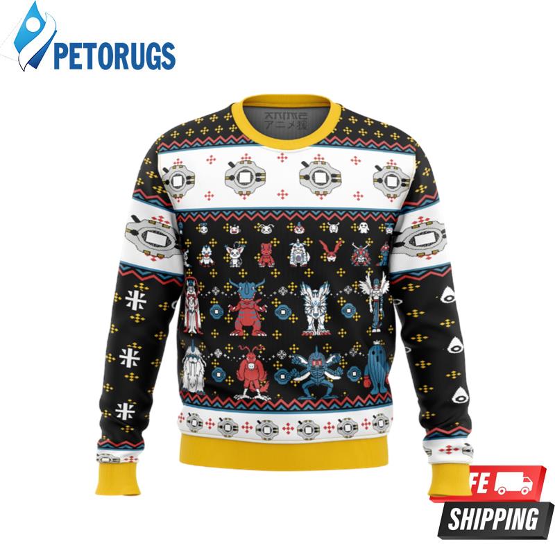 Digimon Sprites Ugly Christmas Sweaters