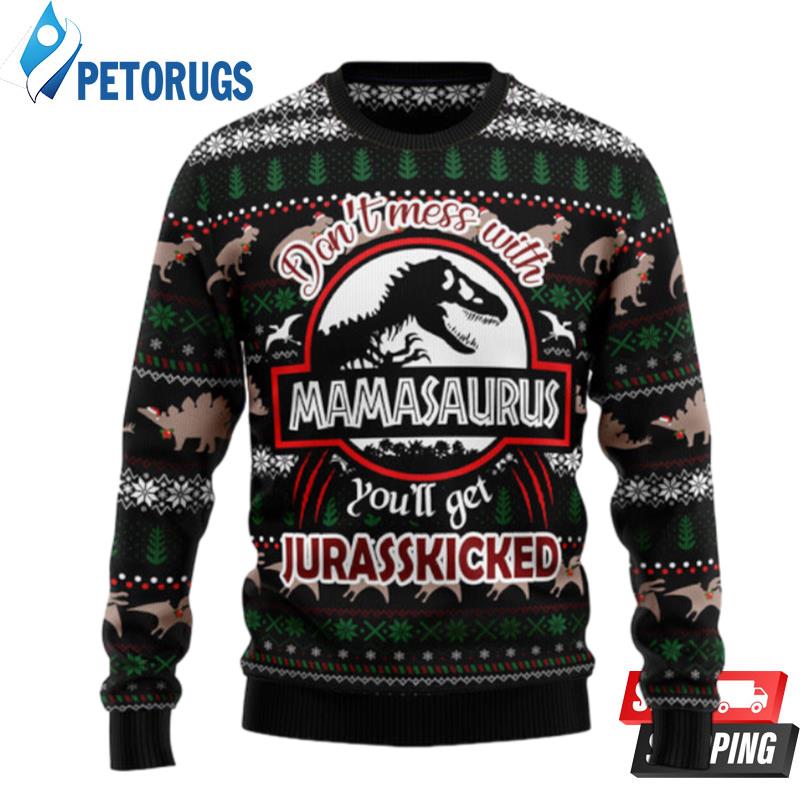 Dinosaur Mamasaurus TY289 Ugly Christmas Sweater Ugly Christmas Sweaters