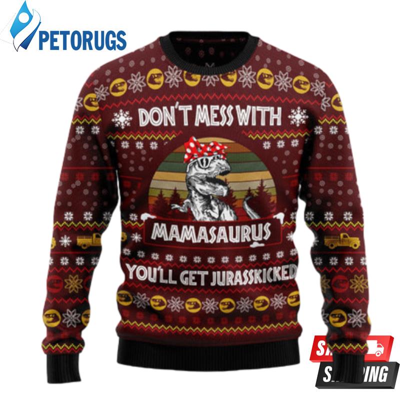Dinosaur Mom Ugly Christmas Sweaters
