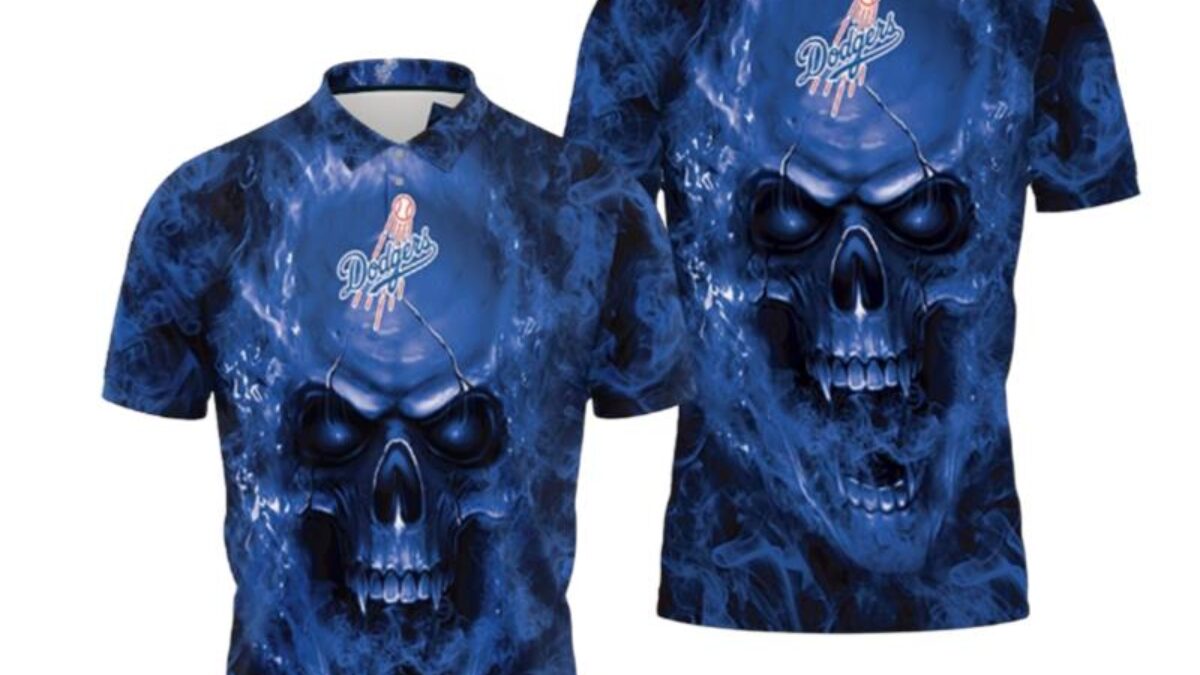 Skull LA Dodgers Baseball Tee 