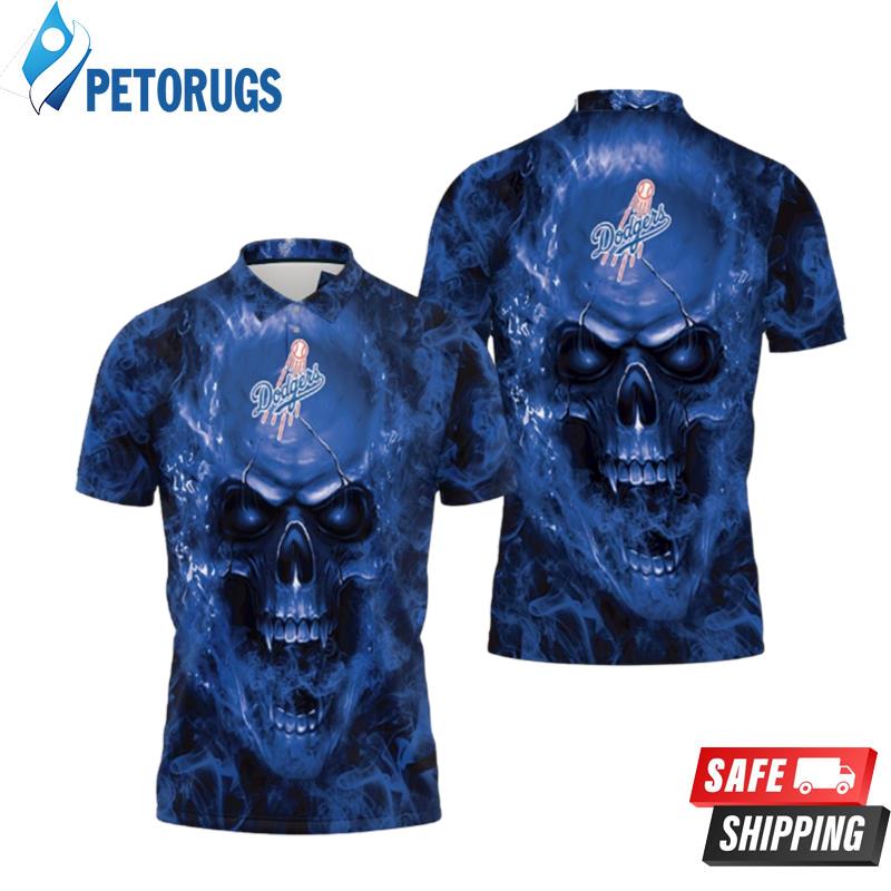 Dodgers Mlb Fans Skull Polo Shirts