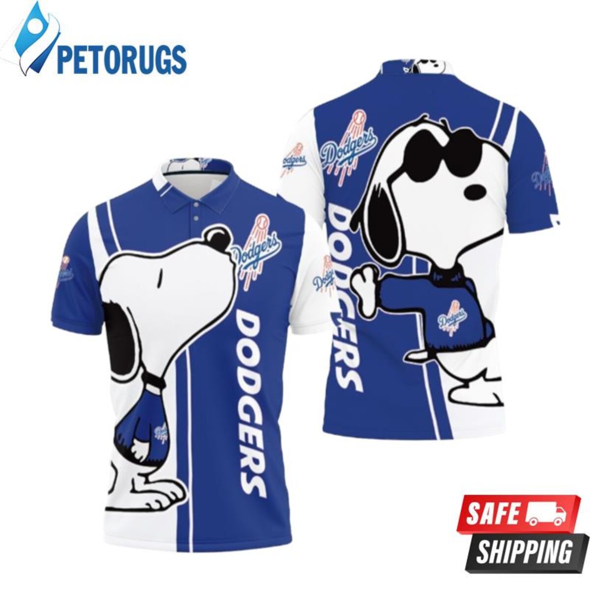 Snoopy Kiss Los Angeles Dodgerslogo Polo Shirts - Peto Rugs